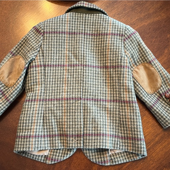 Janie and Jack Plaid Blazer - Green and Pink - Picture 7 of 12